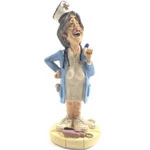 Doug Harris Russ‎ Nurse Feeling No Pain Figurine 7" Funny Weird Bedpan Vtg 1999